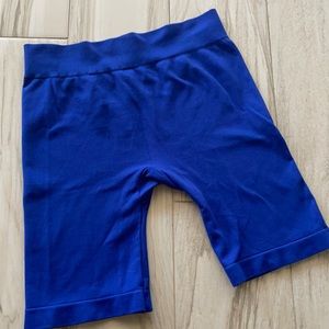 Free People Ribbed bike shorts, cobalt blue